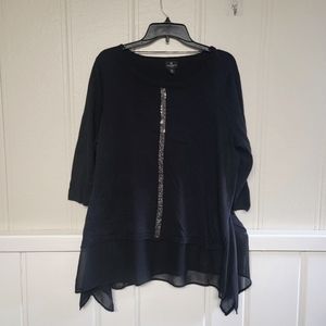 Worthington Rhinestone‎ Embellished Blouse